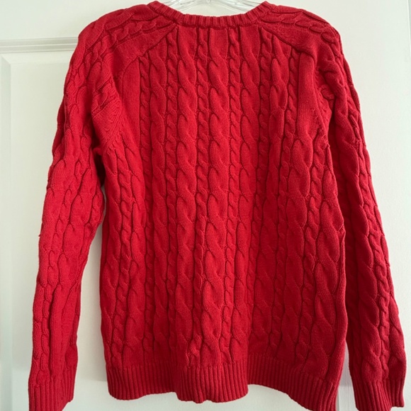 LANDS' END DRIFTER COTTON CABLE CREWNECK - Picture 2 of 3